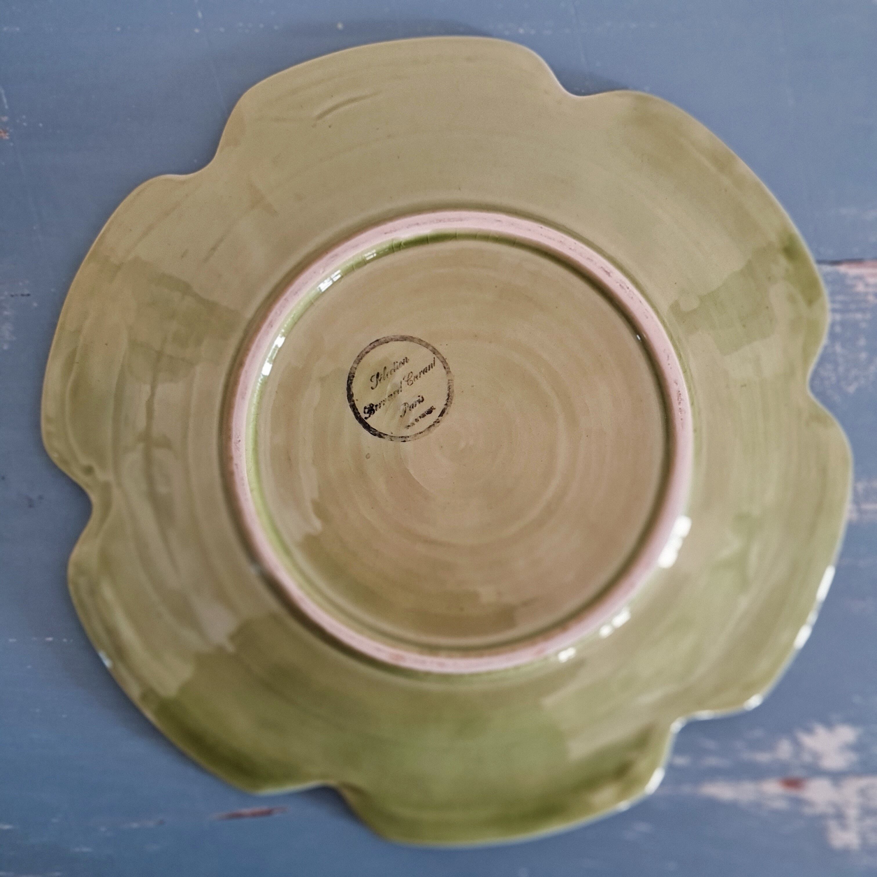 Green slurry dish antique cabbage pattern