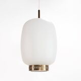 Two large glass Bent Karlby hanging lamps model Kina, Denmark 1960's
