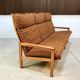 3-seater highback Capella sofa in oak by Illum Wikkelsø, Denmark 1960s