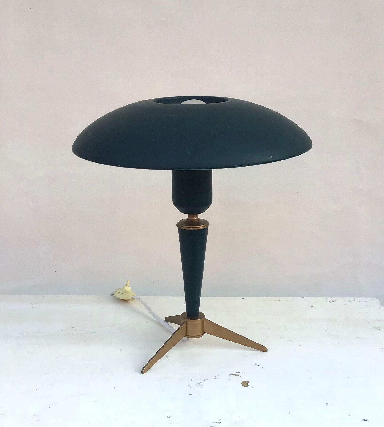 Tripod desk lamp design by Louis Kalff for Phillips 1960's "jewel" model