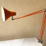 Office lamp architect aluminor France vintage 70s orange