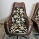 Mid century swivel armchairs