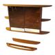 Solid pine bathroom cabinet with shelf - mid 20th century.