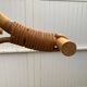 Vintage 1970s rattan coat rack