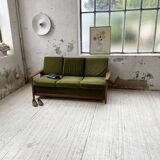 Scandinavian teak bench bed 140