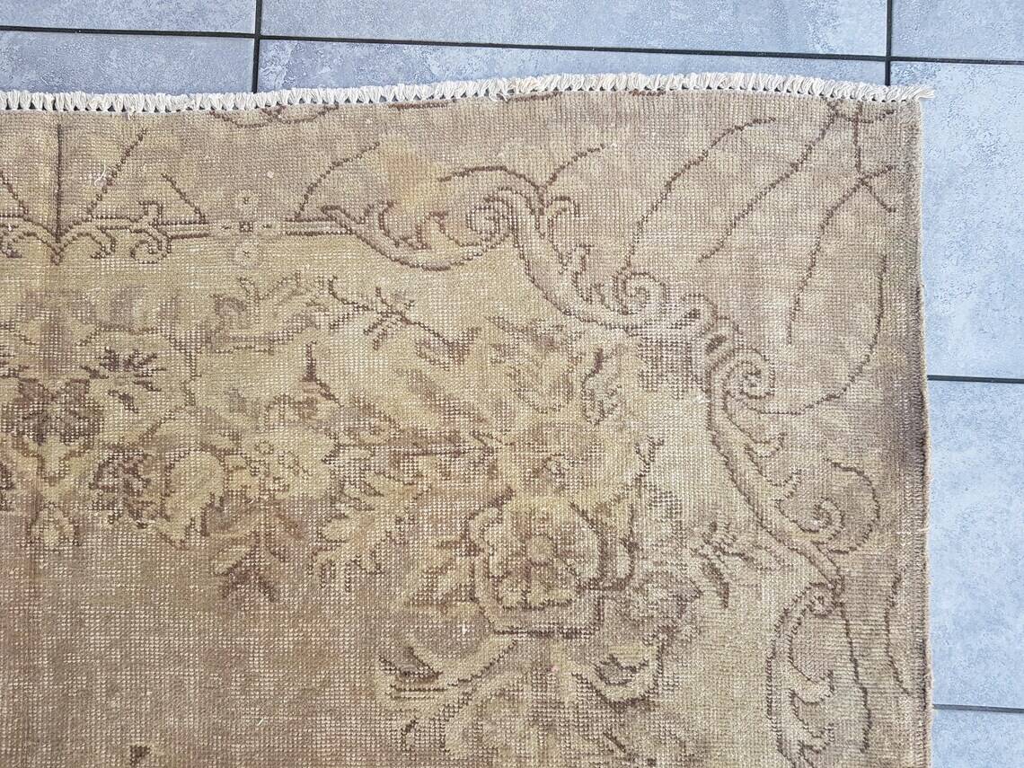 Beige Vintage Floral Carpet sku v623