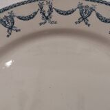 Set of 7 flat plates terre de fer u&c sarreguemines and digoin