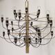 Chandelier en laiton par Gino Sarfatti pour Arteluce, années 1950.