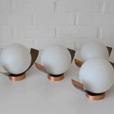 Vintage wall lamp, 1 of 4, brutalist sconce, copper ceiling light 1970's
