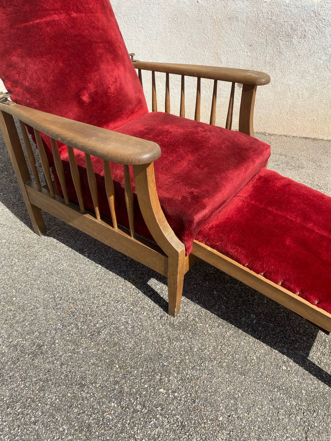 Morris velvet armchair