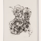 Rose, B/W Woodcut, 41 x 51 cm