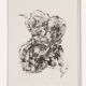 Rose, B/W Woodcut, 41 x 51 cm