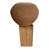 Terracotta ball vase, ocher color