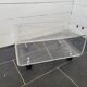 70s transparent plexiglass coffee table