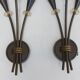 Pair of arum sconces edition Lunel Paris 50s