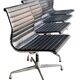 Eames Vitra chaise d'appoint en cuir alu lot de quatre