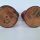Candlestick / Vase in carved exotic wood