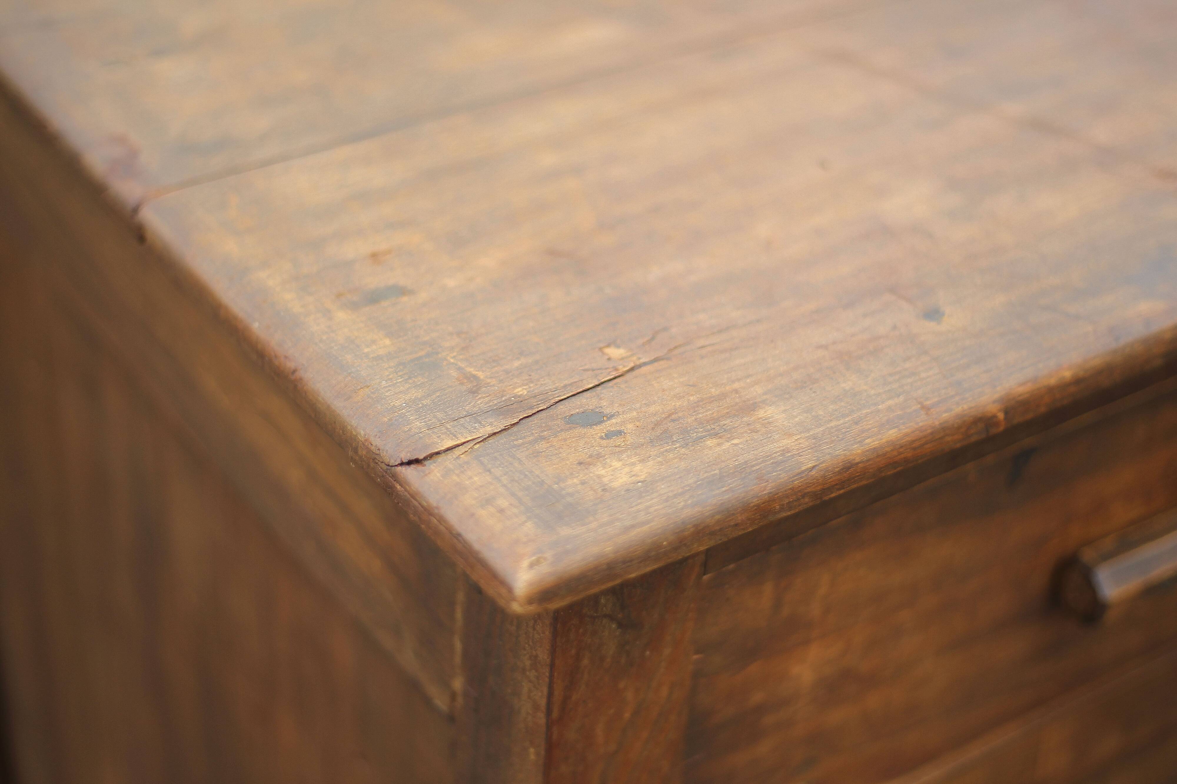 Buffet bas en bois bahut meuble de rangement, meuble ancien