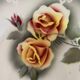 6 Digoin Sarreguemines Adele dinner plates 1940s 1950s