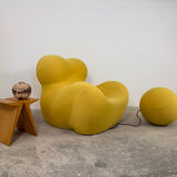 UP5_6 Big Mama Armchair - B&B Italia - Gaetano Pesce - yellow + pouf -