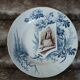 3 mismatched antique flat plates in ironstone