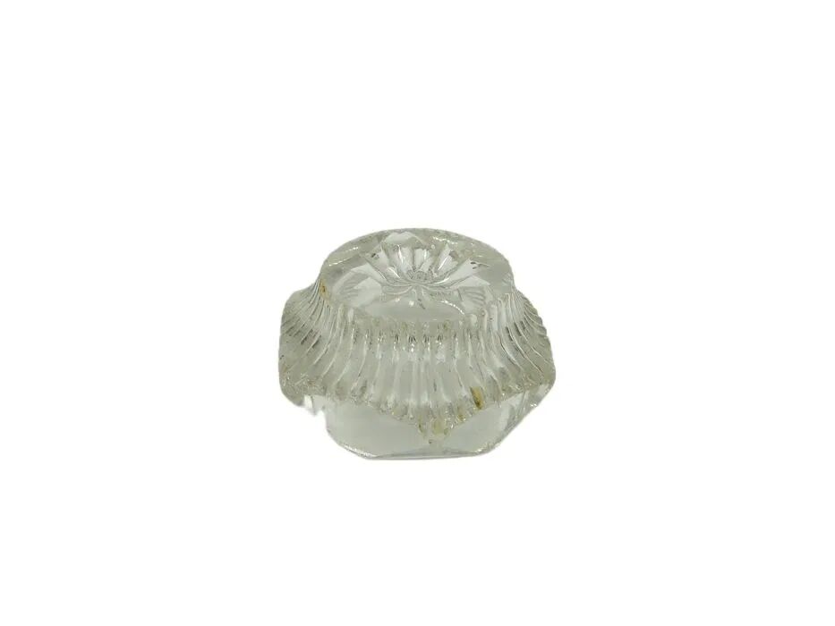 ABF Salt Shaker, art deco, transparent glass, Ząbkowice, Poland