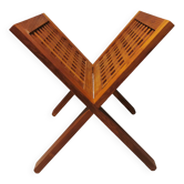 Etagère/porte-revues en bois de teck. Beau design de Trip Trap Danemark des années 1990.