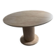Table ronde effet travertin