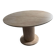 Table ronde effet travertin