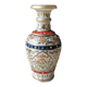 Hindu marble vase with floral decoration and gold leaf, in a box. Height 20 cm.