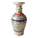 Hindu marble vase with floral decoration and gold leaf, in a box. Height 20 cm.