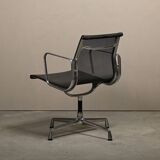 Multiple Eames Aluminum Group EA108 Dining Chairs Charcoal Netweave Mesh, Vitra
