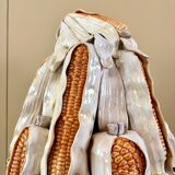 Centerpiece, Italian "corn" slip, mid-19th century