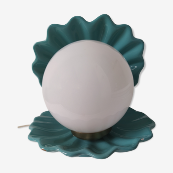 Green ceramic shell lamp