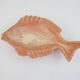 Plat poisson vintage en céramique de couleur terracotta