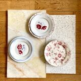 6 floral ceramic plates