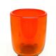 Modernism vase, orange glass, designed by J. Słuczan-Orkusz, Poland, 1970s