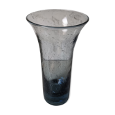 Vase en verre soufflé et bullé
