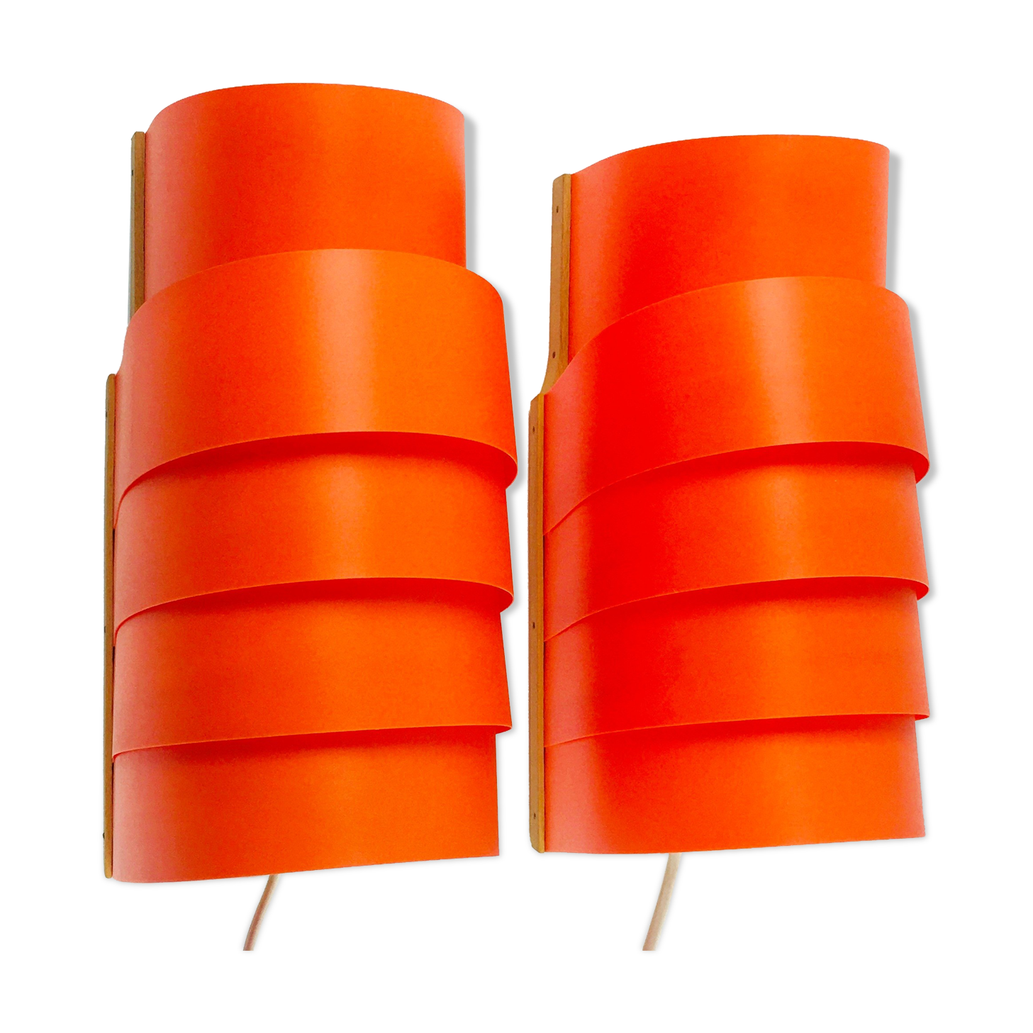 Pair of Scandinavian Model V 311 Wall Lights by Hans-Agne Jakobsson for Ellysett, Sweden, 1970s