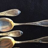 12 silver metal spoons, ice spoons