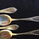 12 silver metal spoons, ice spoons