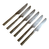 Set of 6 folded metal knives
