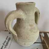 Vintage clay pot in minimalist style