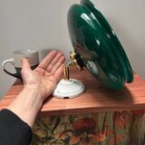 Tilting wall light in green opaline and ceramic