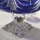 Large champagne cooler in cut crystal