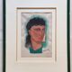 Portrait of a woman in lipstick, signed watercolor