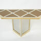 Console chrome laiton verre opalin noir de romeo rega 1970