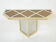 Console chrome brass opaline glass black romeo rega 1970