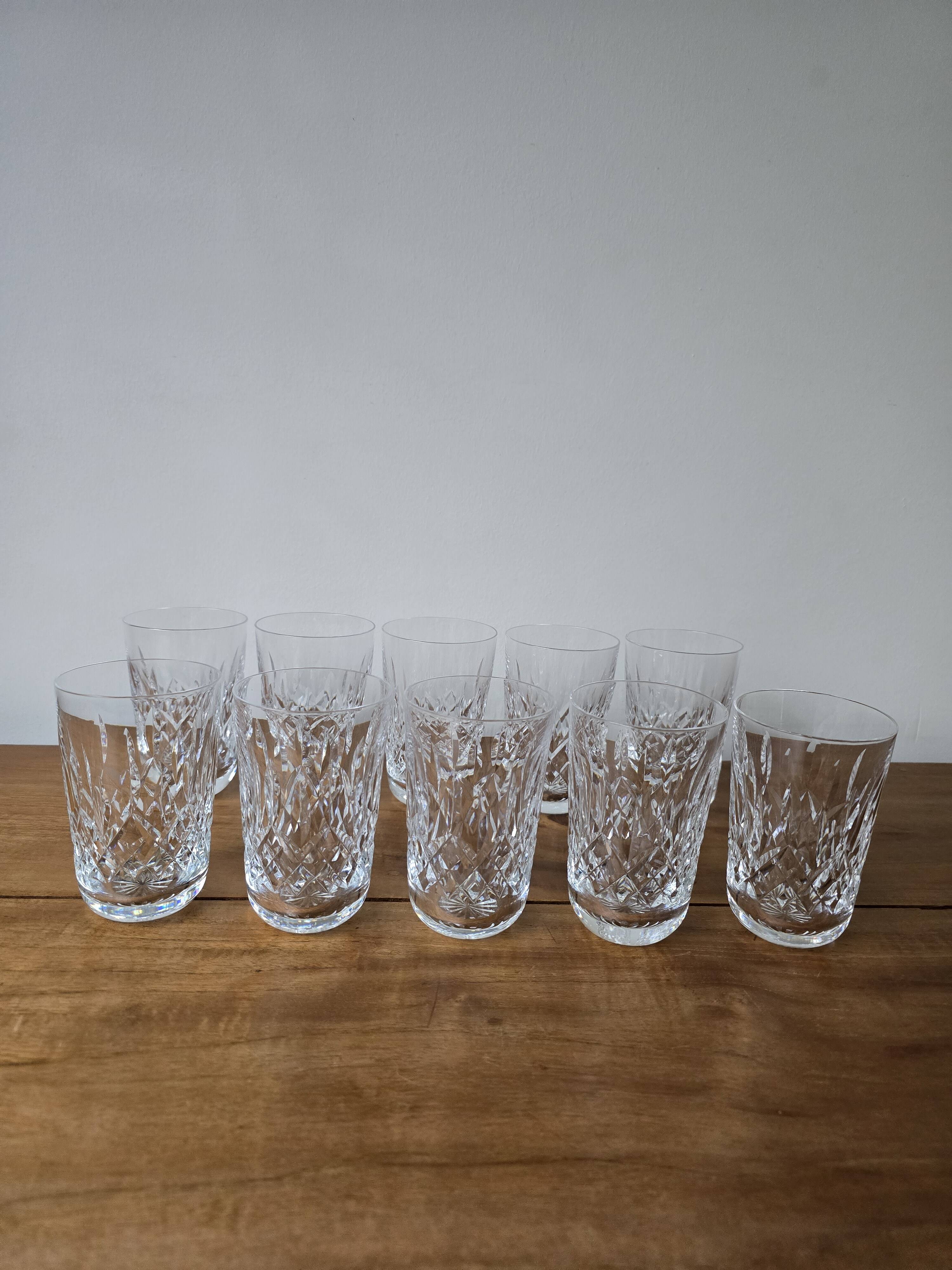Ten-10 tumblers Waterford Lismore