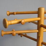 Scandinavian wooden coat rack by Nanna Ditzel